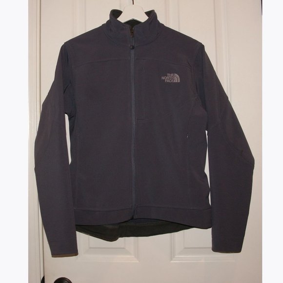 NORTH FACE Gray Zip-Up Soft Shell Jacket sz M - Picture 1 of 6